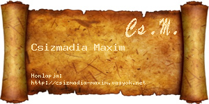 Csizmadia Maxim névjegykártya